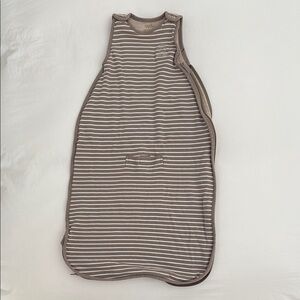 Brown and White Striped Sleep Sack Pajamas
